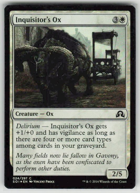 2016 Shadows over Innistrad 24 Inquisitor's Ox