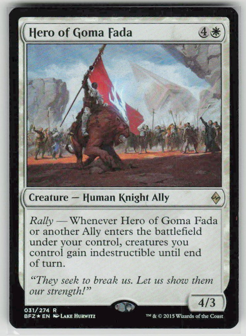2015 Battle for Zendikar 31 Hero of Goma Fada