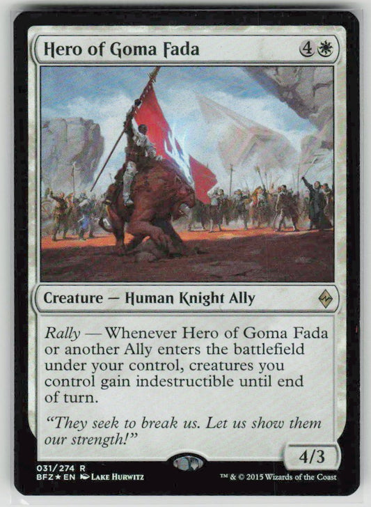 2015 Battle for Zendikar 31 Hero of Goma Fada