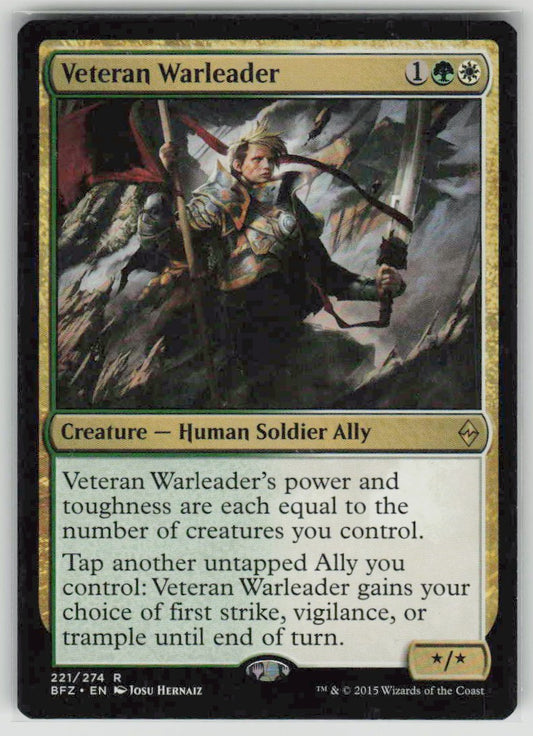 2015 Battle for Zendikar 221 Veteran Warleader