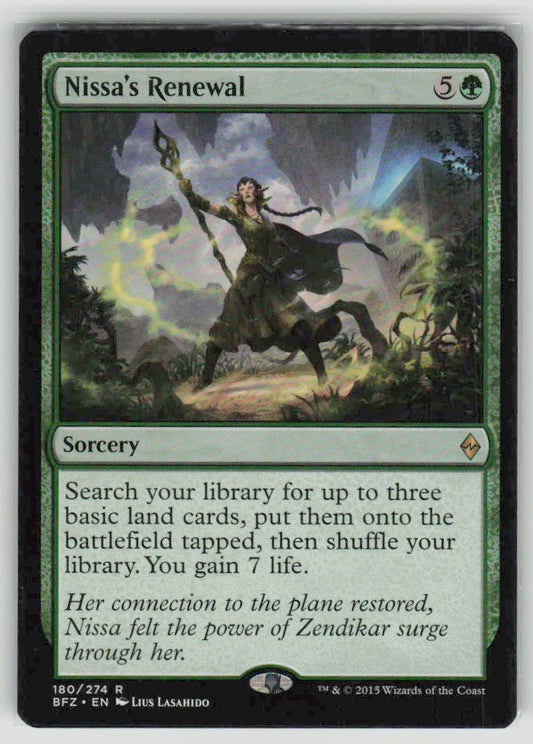 2015 Battle for Zendikar 180 Nissa's Renewal