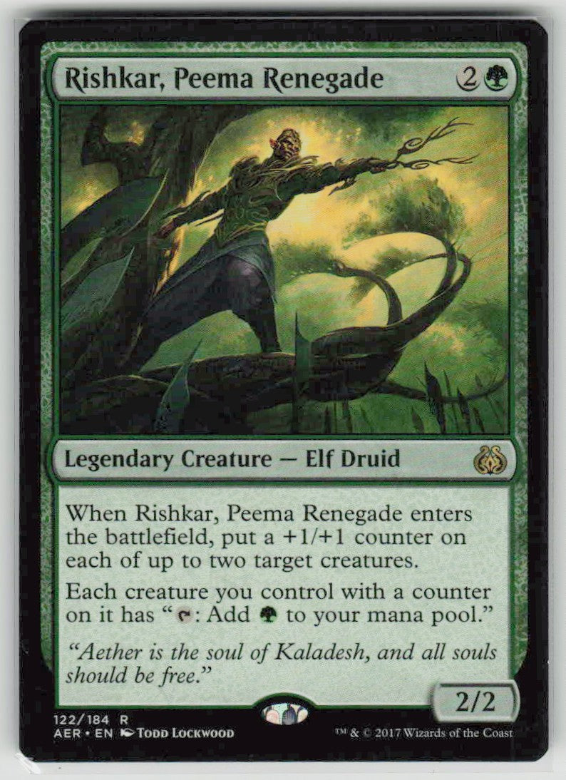 2017 Aether Revolt 122 Rishkar, Peema Renegade