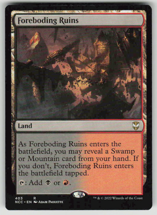 2022 New Capenna Commander 403 Foreboding Ruins