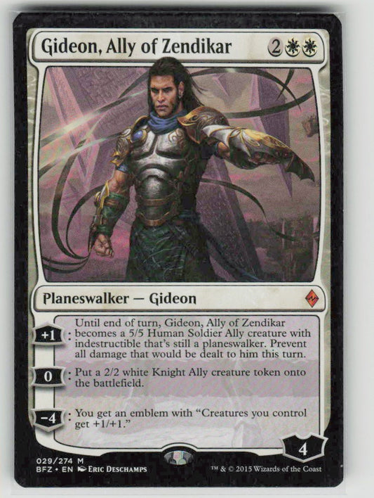 2015 Battle for Zendikar 29 Gideon, Ally of Zendikar