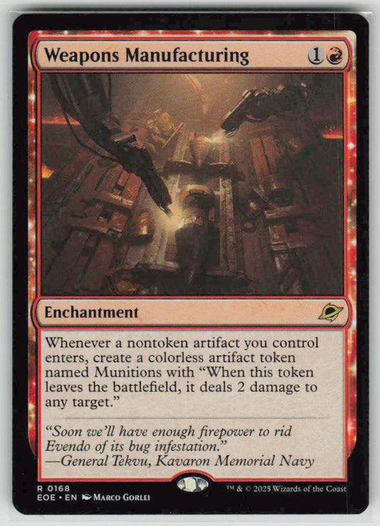 2025 Edge of Eternities 168 Weapons Manufacturing