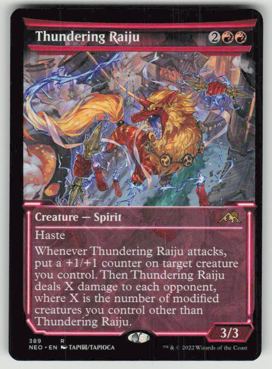 2022 Kamigawa: Neon Dynasty 389 Thundering Raiju