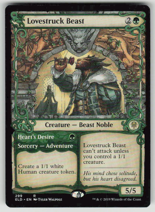 2019 Throne of Eldraine 299 Lovestruck Beast // Heart's Desire