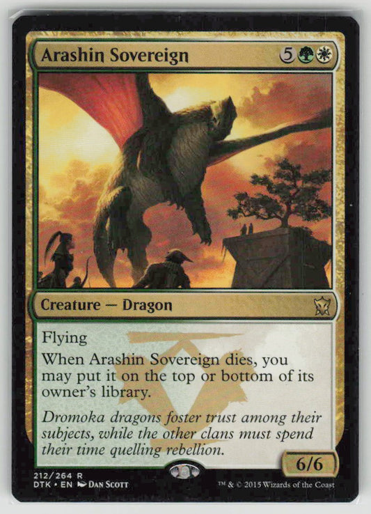 2015 Dragons of Tarkir 212 Arashin Sovereign