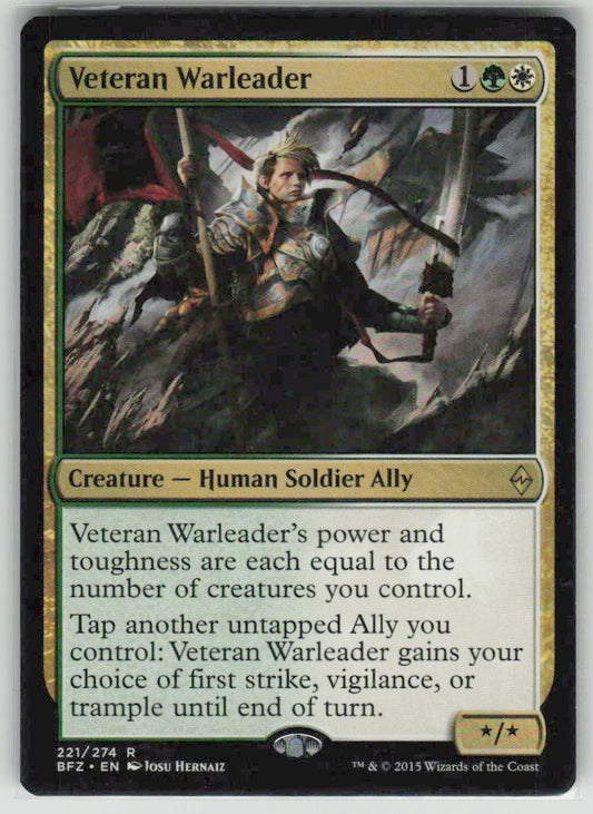 2015 Battle for Zendikar 221 Veteran Warleader