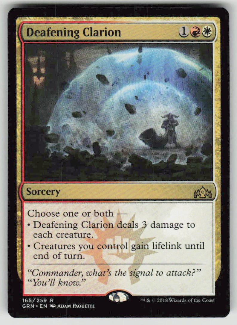 2018 Guilds of Ravnica 165 Deafening Clarion