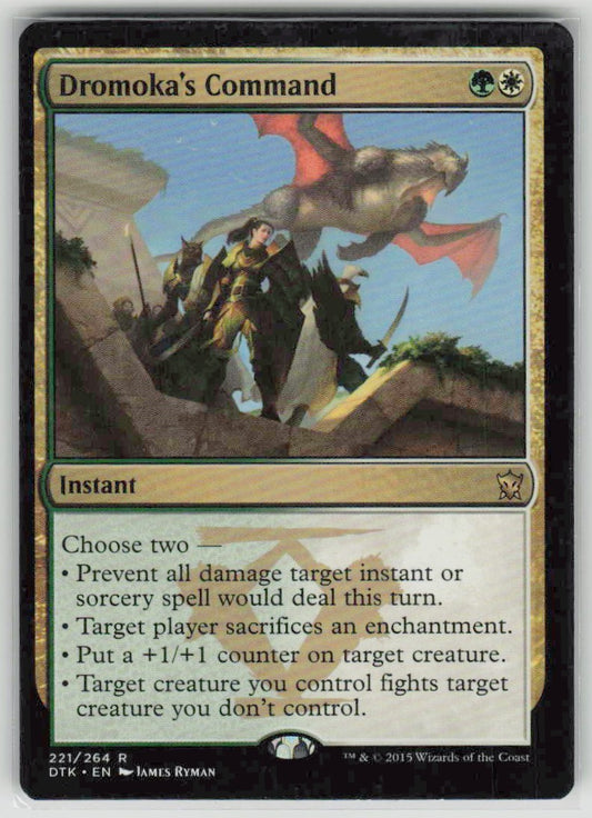 2015 Dragons of Tarkir 221 Dromoka's Command